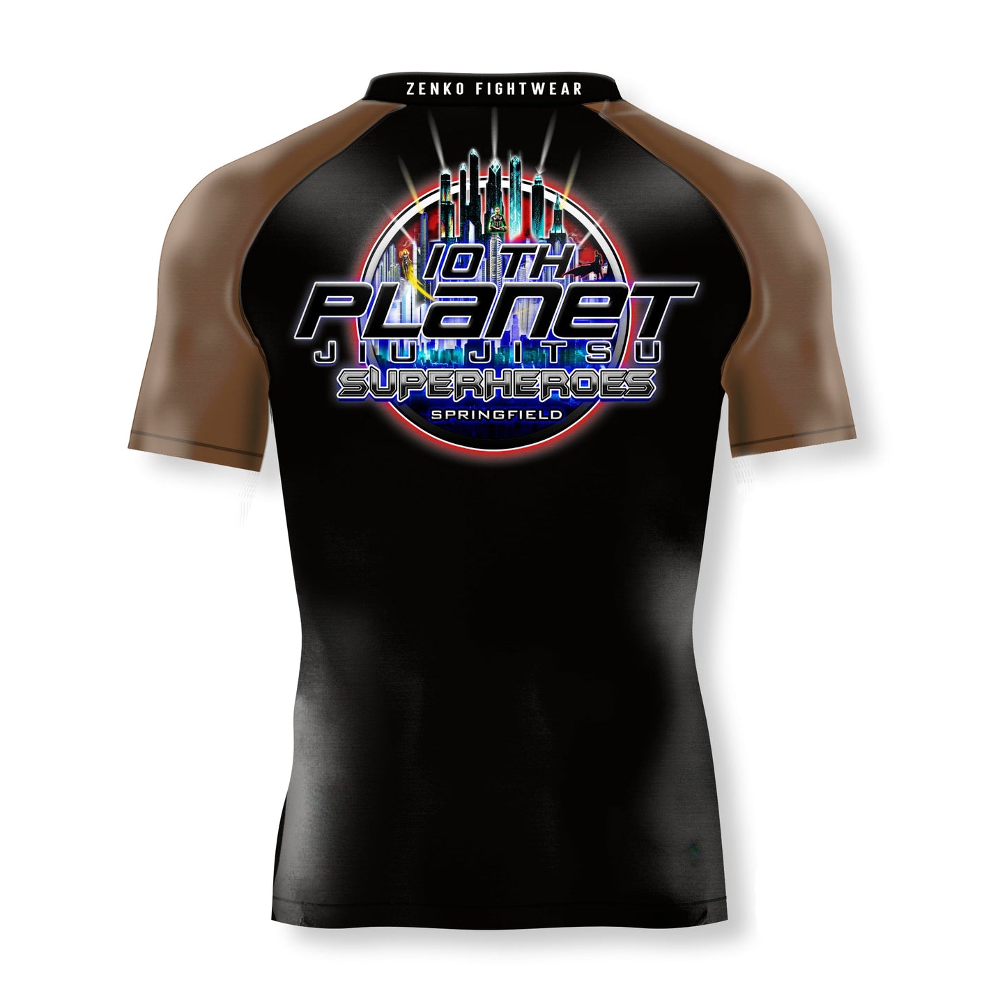 10th Planet Springfield Brown Ranked Rashguard (Black)